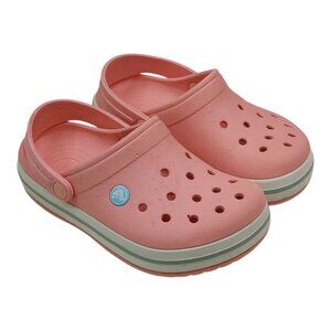 Crocs Kids Classic Clog Kids Size  J1 Pink 8 3/4" Long Made In Vietnam